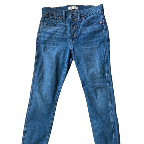 Madewell 10" High Rise Skinny Button Front Jeans 28P - Picture 1 of 5